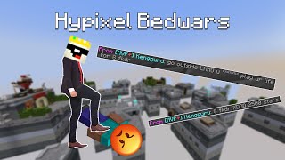 intense clutch against toxic hacker | Hypixel Bedwars