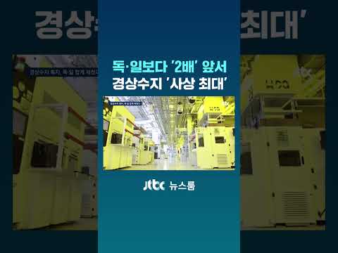 독·일보다 '2배' 앞서…경상수지 '사상 최대' #JTBC #Shorts