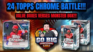 2024 Topps Chrome Baseball MONSTER BOX Showdown VS 2 Value Boxes