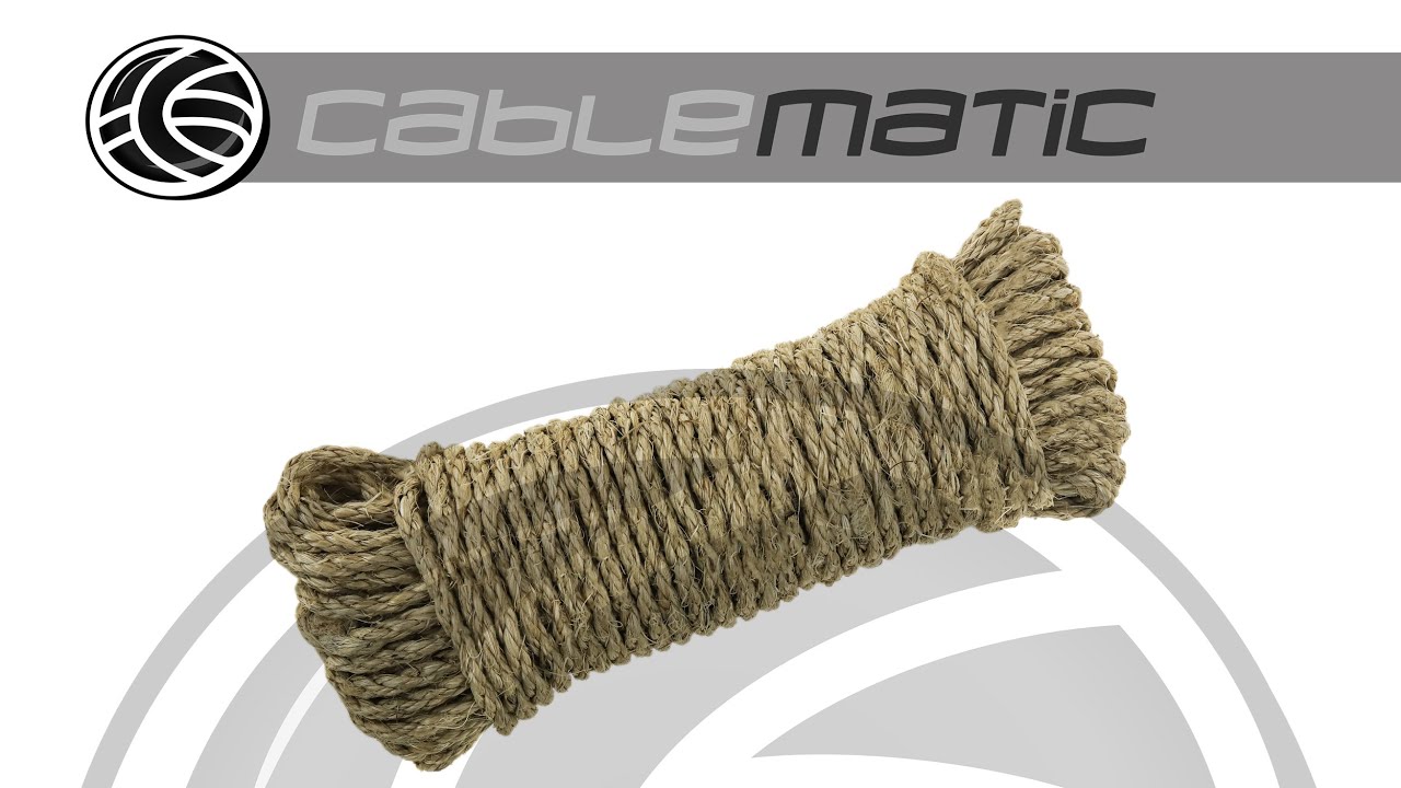 Corde en sisal torsadée, naturel, 3/4 x 100' de KINGCORD