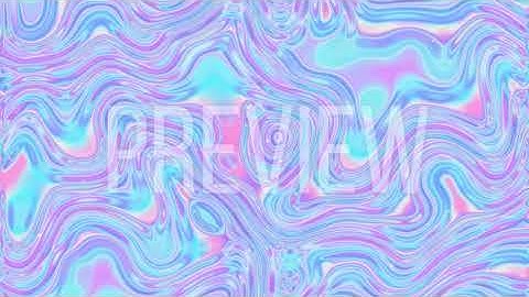 Animated Fluid Holographic Iridescent Abstract Waves and Sparkling Particles