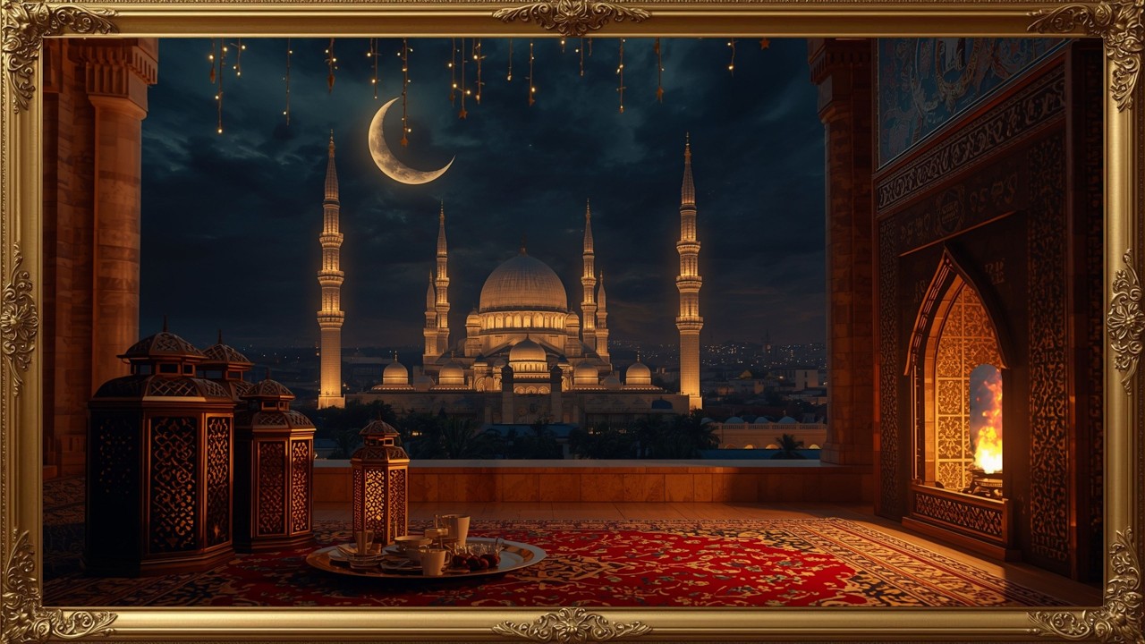 Ramadan Screensaver TV Art 🌙 خلفية رمضان كريم 2026 | Relaxing Islamic Ambience | 4K TV Background