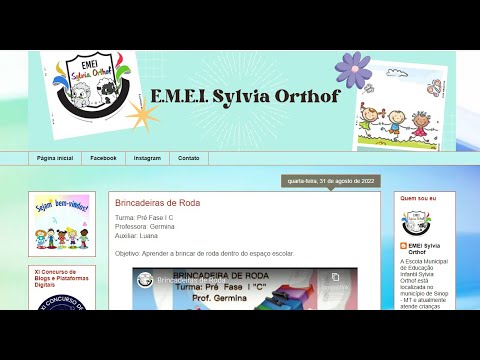 Apresentação Blog EMEI Sylvia Orthof - YouTube