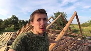 Truss roof system. The house of wood