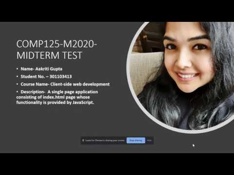 COMP125 -M2020-MidTerm Test