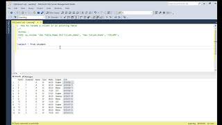 How to rename a column in an existing table in Microsoft SQL Server #sqlserver #database #rdbms