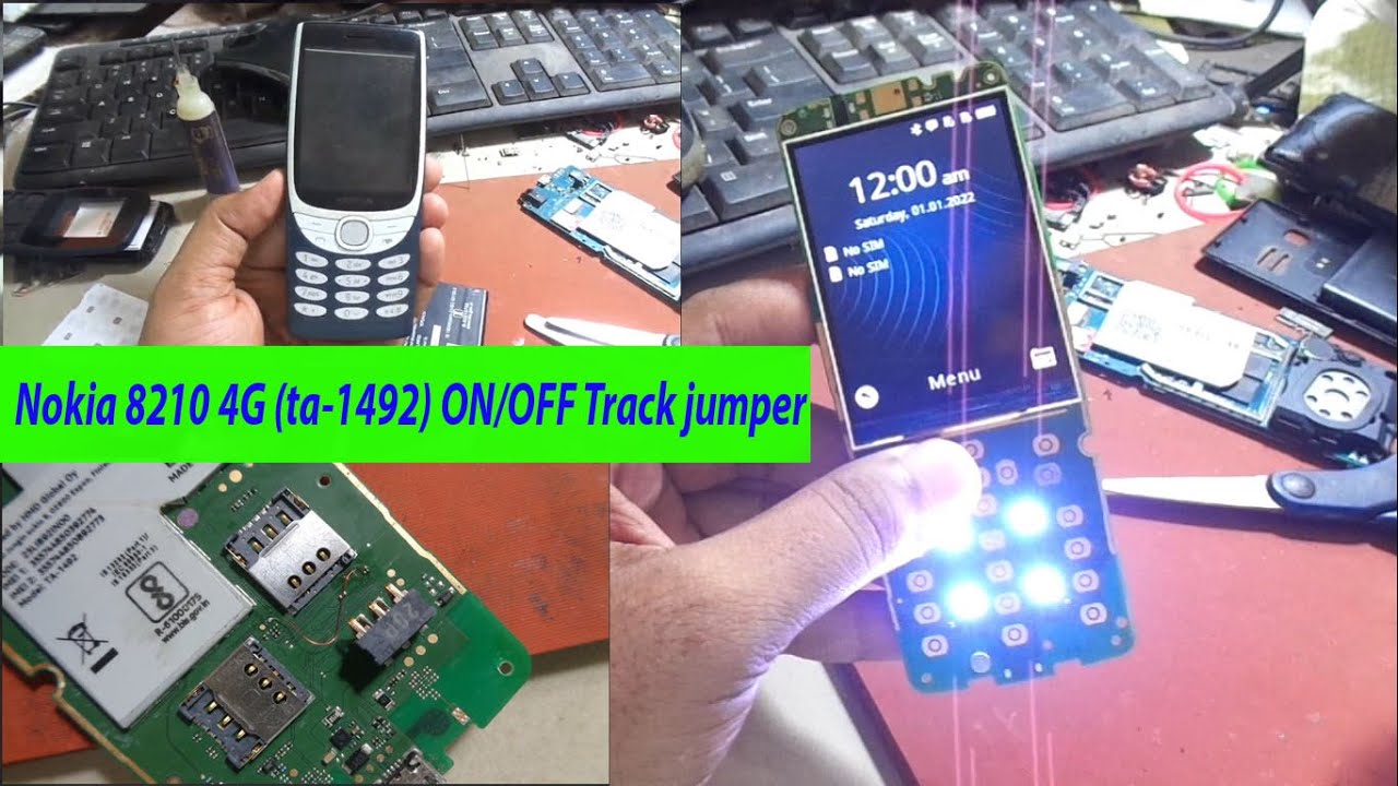 ta 1492  Nokia 8210 4G (ta-1492) ON/OFF Track jumper solution 2024. - YouTube