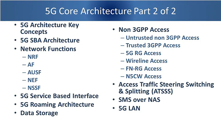 Lecture 4: 5G Certificate Course: 5G Core Architecture Part 2 of 2