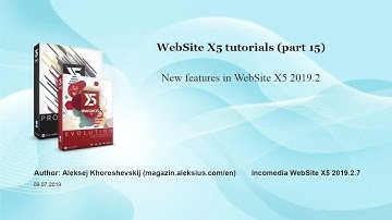 New features in WebSite X5 2019.2