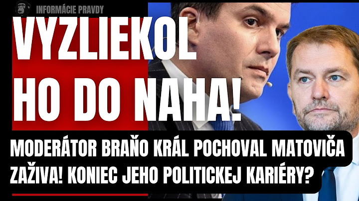Vyzliekol ho do naha! Moderátor Braňo Král pochoval Matoviča zaživa! Koniec jeho politickej kariéry