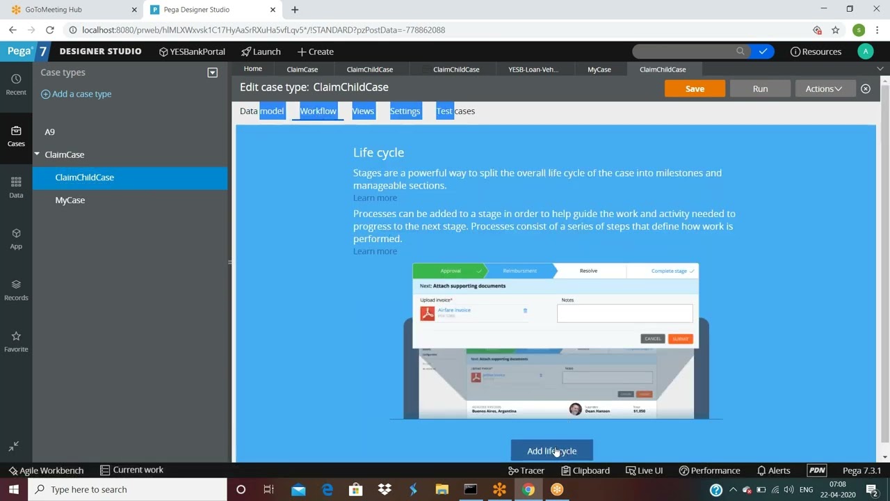 Pega Class 37   Case Management, Child Cases,Locking,Smart Shapes like Wait etc