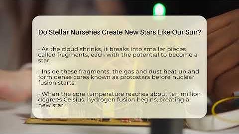 Do Stellar Nurseries Create New Stars Like Our Sun? - Physics Frontier
