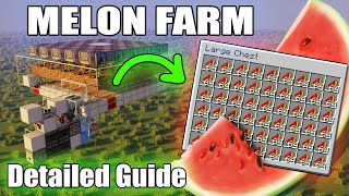 Minecraft Automatic Melon Farm| Easy Pumpkin Farm | 4000+ Melons per Hour | 1.16 - 1.19+