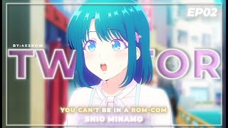 Shio Minamo 4K Twixtor Clips For Edits You Cant Be In A Rom-Com Episode 02