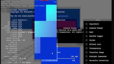 vtm. Text primitives of arbitrary size