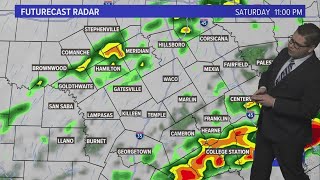 Scattered Showers and Storms For Our Saturday with Chance For Severe Weather | Central Texas Forecas screenshot 3