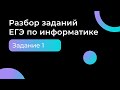 Разбор задания №1 ЕГЭ по информатике 2024