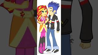 Sunset Shimmer and Flash Sentry Jet Airliner (Needs improvement one day)