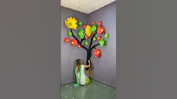 Simple & Beautiful 3d paper tree 🌳  #shorts #homedecor #viral #DIY #papertree #crafts