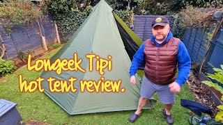 4K. Longeek Tipi Hot Tent review. #hottent #wildcamping