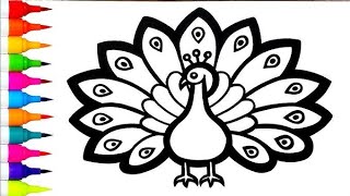 How to Draw a Peacock Step by Step | Easy Drawing Tutorial @art_and_learn 