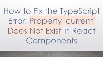 How to Fix the TypeScript Error: Property 