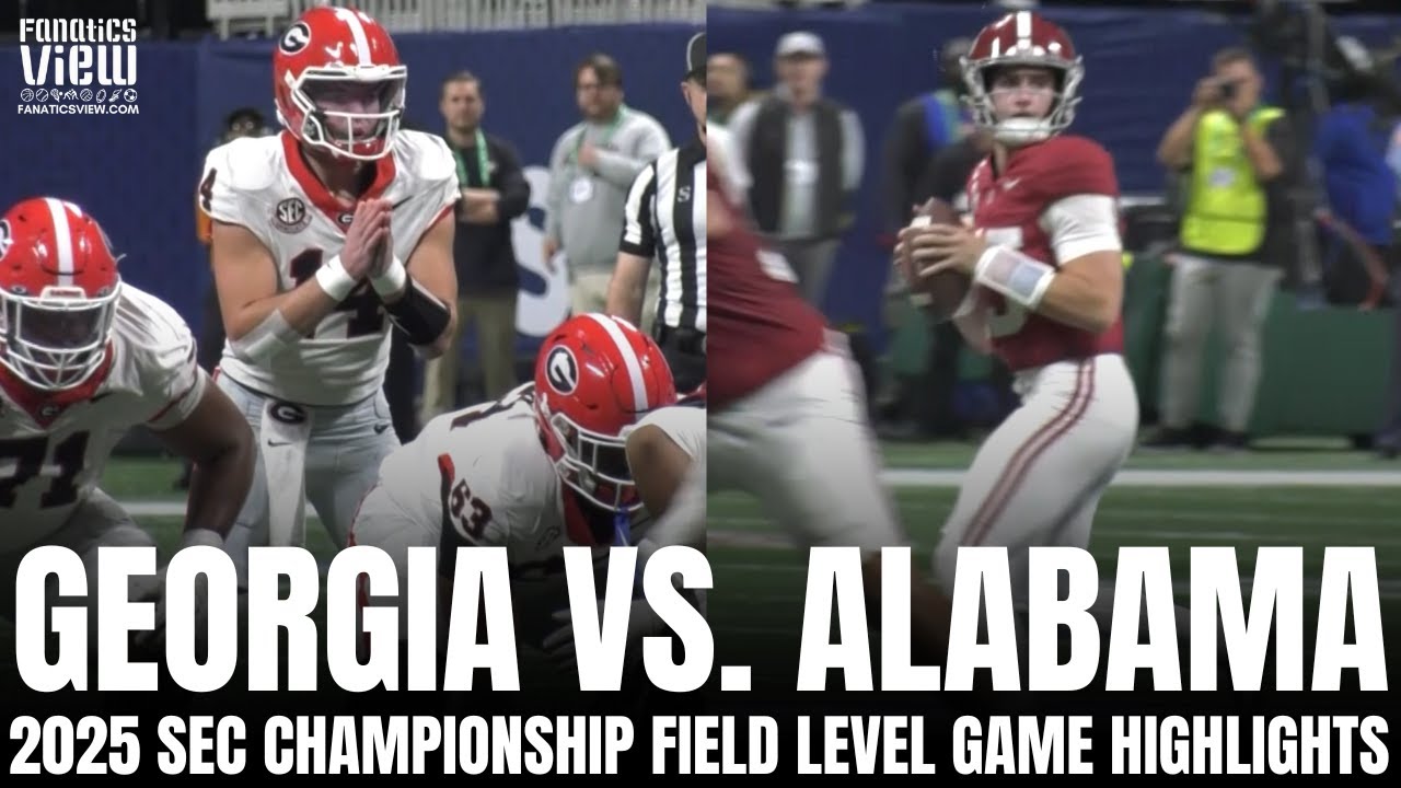 Georgia Bulldogs vs. Alabama Crimson Tide SEC Championship 2nd Half Highlights From Field Level