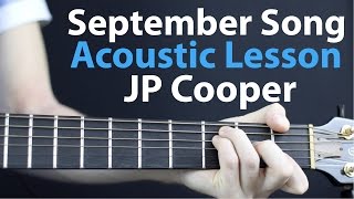 JP Cooper: September Song Acoustic Guitar Lesson EASY