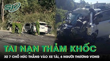 Tai nạn thảm khốc: Xe 7 chỗ húc thẳng vào xe tải trên quốc lộ 1A, 6 người thương vong