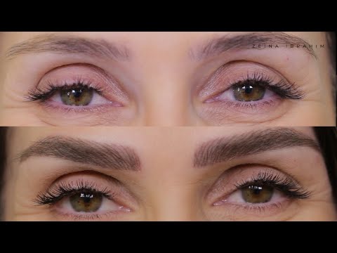 HOW TO DO NANO BROWS Perfect Hair By Hair Eyebrow Tattoo Zeina Ibrahim تاتو الحواجب شعرة شعرة