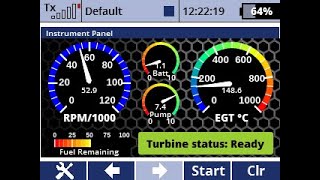 Jeti - Instrument Panel LUA App episode 3, turbine panel, sequenced text boxes, function extensions screenshot 4