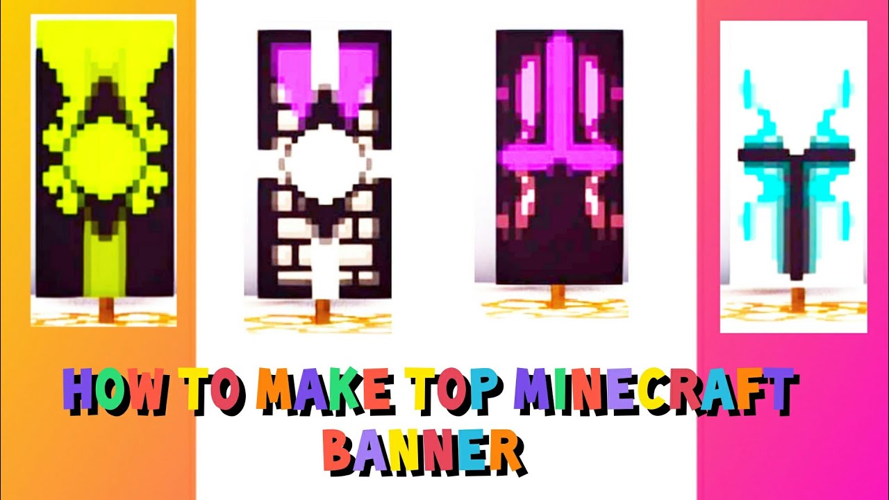 HOW TO MAKE TOP MINECRAFT BANNER | TUTORIAL OF MAKING BANNER - YouTube