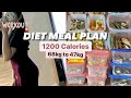 Diet Meal Plan w/ 1200 calories for weightloss, Low calorie & Low budget | TriVlogs | Philippines