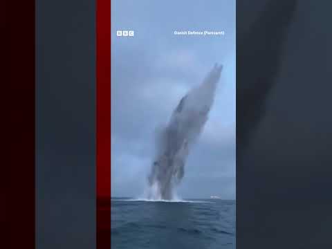 A World War Two era bomb has been detonated off the coast on Denmark. #Shorts #Denmark #BBCNews