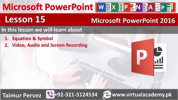 Ms Powerpoint 2016 Complete Tutorials | Working on Video Audio, and screen Recording | Lesson 15