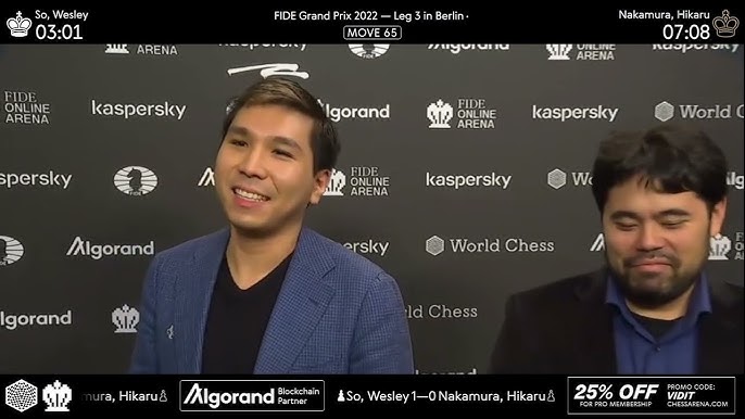 I Get A Lot Of Motivation From My Chat  Hikaru Nakamura after a draw in  the FIDE Grand Prix 2022 