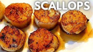 Seared Scallops with Garlic Butter sauce  Simple Recipe in 5 minutes