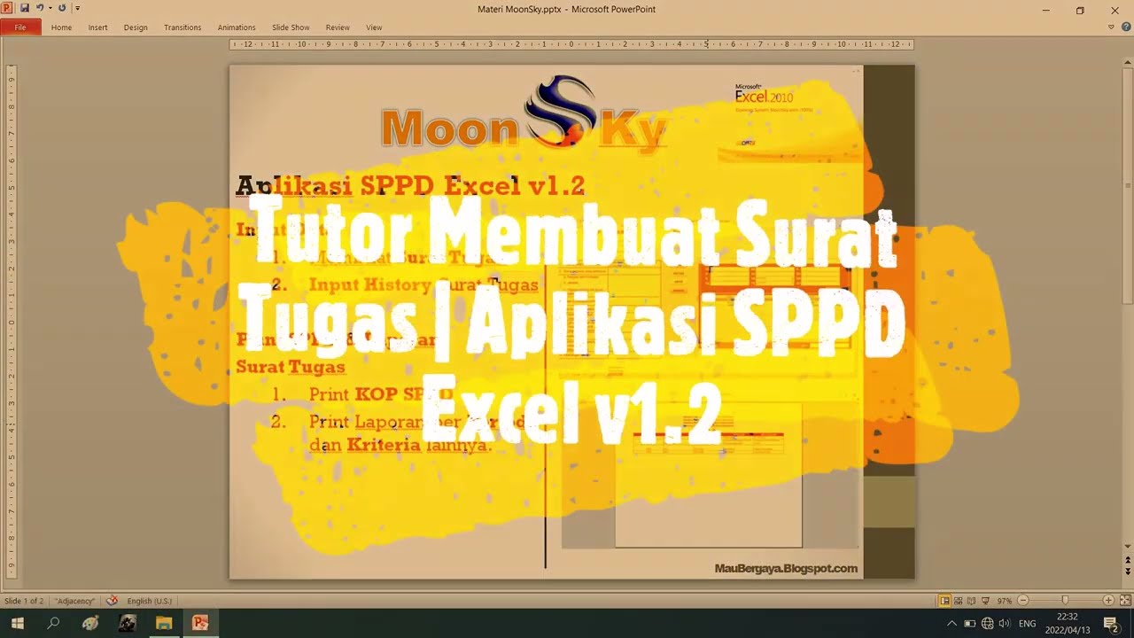 Membuat Surat Tugas Dengan Aplikasi SPPD Excel v1.2 | Aplikasi Berbasis Excel Versi Desktop