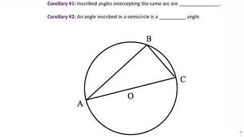 GEO Inscribed Angle Corollary 1 and 2