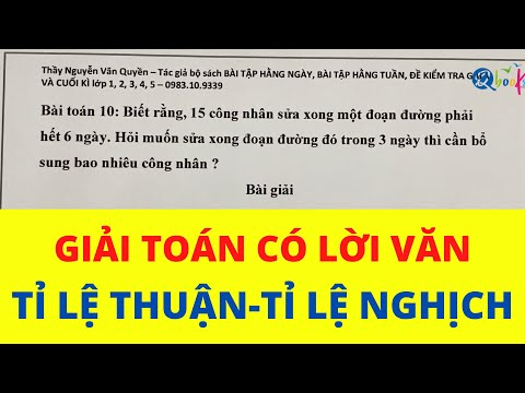 Video Toán lớp 5 | Tỉ lệ thuận - Tỉ lệ nghịch | Bài toán TỈ... - youtube