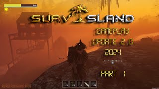 Survisland 2.0 update gameplay 2024 part 1 - getting started - unlocking skills and crafting