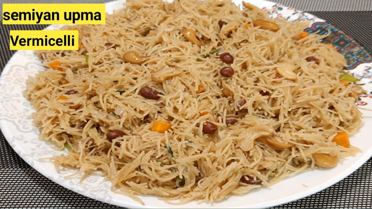 How to Cook Vermicelli Vermicelli recipe Semiya upma recipe Easy healthy tasty semiya upma