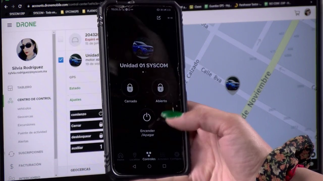 ¿Cómo enviar comandos a mis dispositivos en DroneMobile?