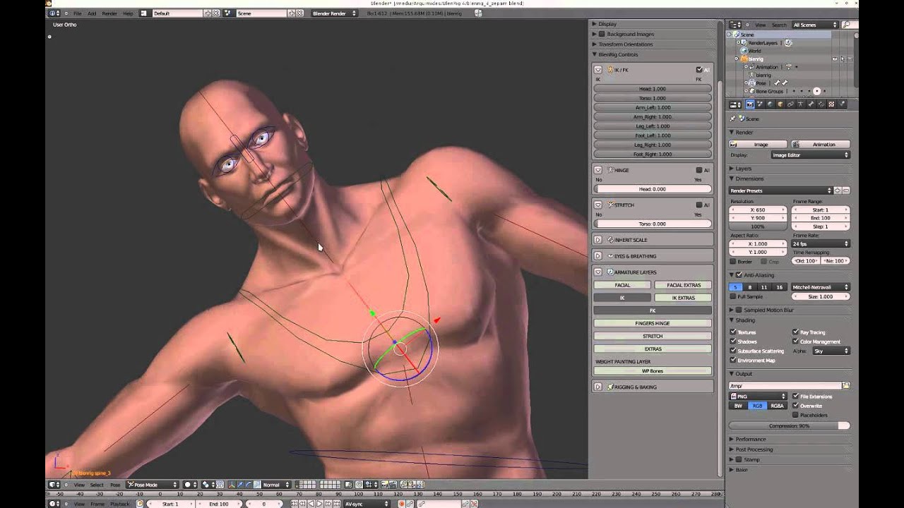 BlenRig 4 - Tutorial 1: Controles (Español)