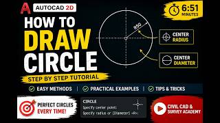 AutoCAD Circle Command Secrets Revealed | Draw Perfect Circles Easily!#circledrawing