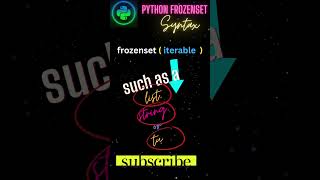 #Python frozenset() 🔢#SYNTAX✅🔥#shorts#programming#python
