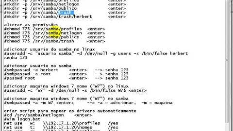 SAMBA PDC   compartilha   lixeira   vetar mp3 aula 1