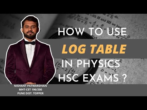 How to Use Logarithmic Table in PHYSICS HSC Exam | HSC 2021 | Maharashtra State Board