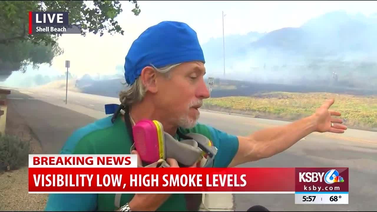 Shell Beach resident gives first-hand account of Avila Fire - YouTube