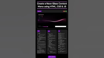 Right-click with style! ⚡ Create a Neon Glass Context Menu using HTML, CSS & JS.
